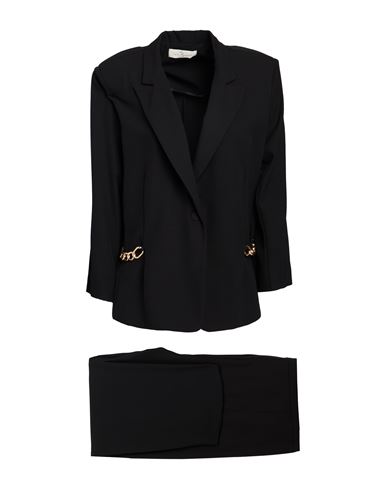Corte Dei Gonzaga Woman Suit Black Size 14 Polyester, Elastane In Black