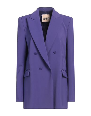 Aniye By Woman Blazer Dark Purple Size 8 Polyester, Elastane
