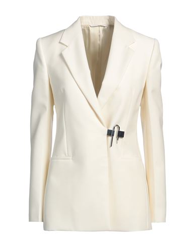 Givenchy Woman Blazer Cream Size 4 Wool, Mohair Wool
