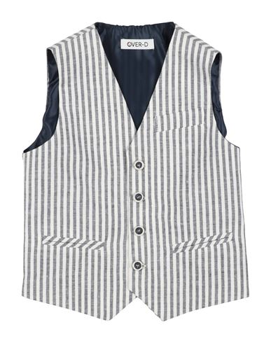 OVER-D OVER/D TODDLER BOY TAILORED VEST NAVY SIZE 7 LINEN, COTTON, POLYESTER 