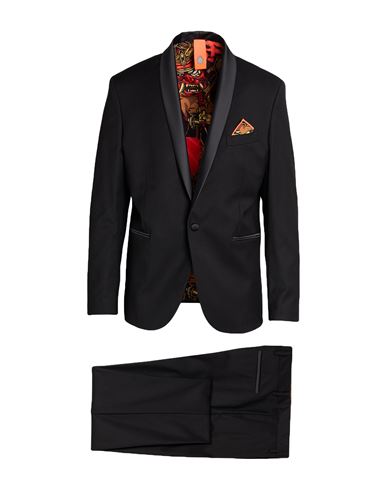 Bharnaba Man Suit Black Size 46 Polyester, Viscose, Elastane In Black