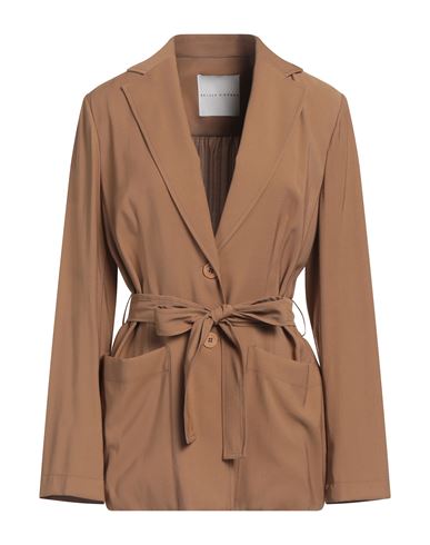 Skills & Genes Woman Blazer Camel Size 6 Viscose, Polyester In Brown