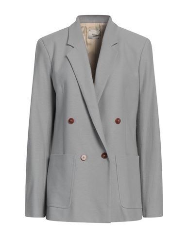 ALYSI ALYSI WOMAN BLAZER LIGHT GREY SIZE 8 VIRGIN WOOL, POLYAMIDE 