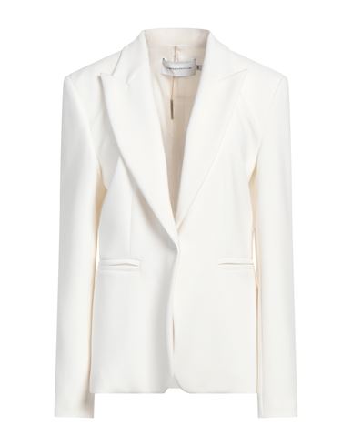Simona Corsellini Woman Blazer Ivory Size 10 Polyester, Viscose, Cotton, Elastane