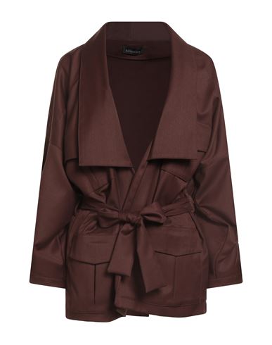 Actualee Woman Jacket Chocolate Brown Size 6 Polyester, Rayon, Elastane In Brown