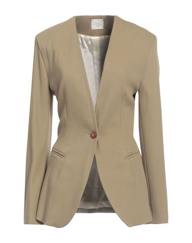 ALYSI ALYSI CHOCOLAT WOMAN BLAZER SAND SIZE 4 COTTON, POLYAMIDE, ELASTANE 