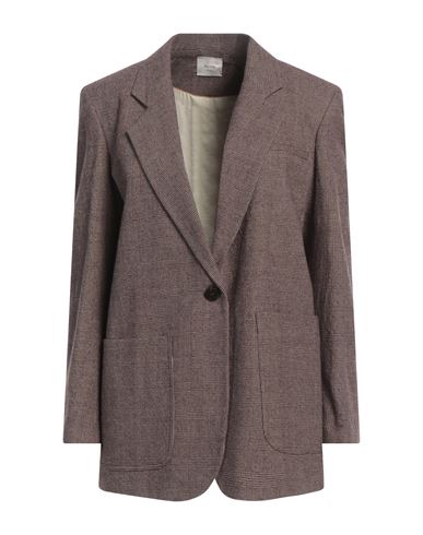 ALYSI ALYSI CHOCOLAT WOMAN BLAZER BURGUNDY SIZE 10 VIRGIN WOOL, WOOL, VISCOSE 