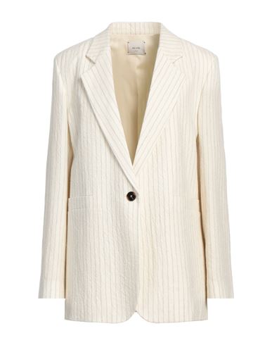 ALYSI ALYSI WOMAN BLAZER IVORY SIZE 4 VIRGIN WOOL 