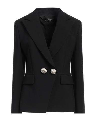 Nora Barth Woman Blazer Black Size 8 Polyester, Wool, Viscose, Elastane
