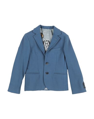 Monnalisa Toddler Boy Blazer Slate Blue Size 6 Cotton, Elastane