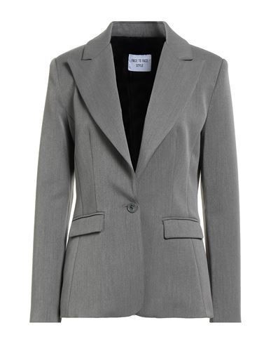 Face To Face Style Woman Blazer Grey Size 8 Pes, Viscose, Elastane