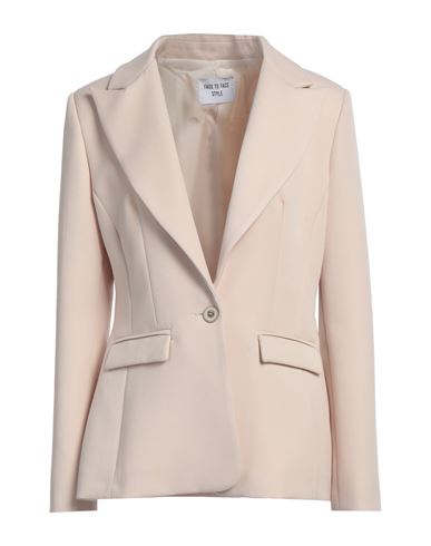 Face To Face Style Woman Blazer Beige Size 8 Pes, Viscose, Elastane