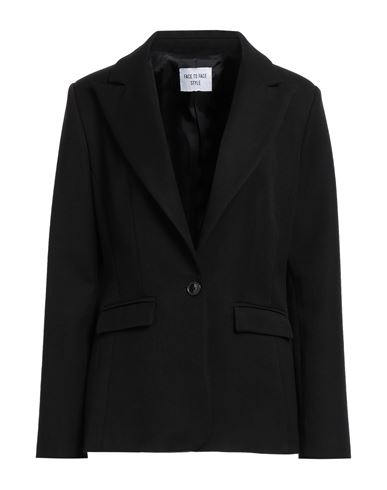 Face To Face Style Woman Blazer Black Size 8 Pes, Viscose, Elastane