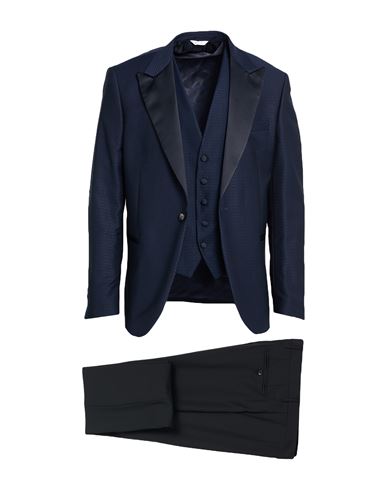 Messagerie Luxe Fabrics Man Suit Midnight Blue Size 44 Polyester, Viscose, Elastane
