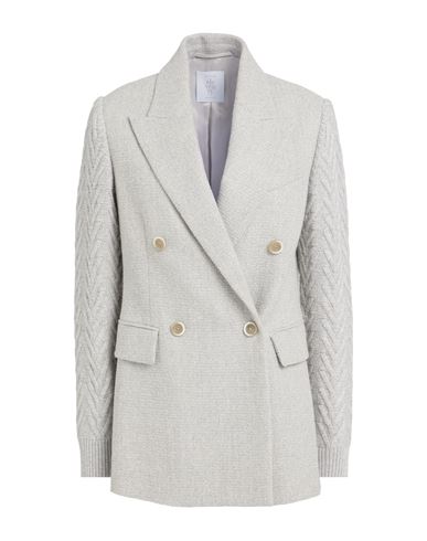 Eleventy Woman Blazer Light Grey Size 6 Alpaca Wool, Polyamide, Linen, Viscose, Cashmere In Gray