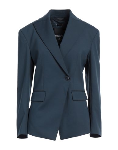 PATRIZIA PEPE PATRIZIA PEPE WOMAN BLAZER DEEP TEAL SIZE 10 VISCOSE, POLYAMIDE, ELASTANE 