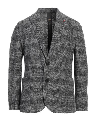 Mulish Man Blazer Charcoal Size 40 Polyester, Wool, Acrylic In Gray