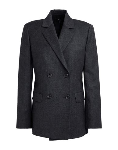 Theory Woman Blazer Charcoal Size 6 Wool
