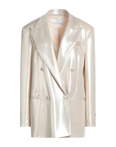 Soallure Woman Blazer Platinum Size 6 Polyester, Elastane In Neutral