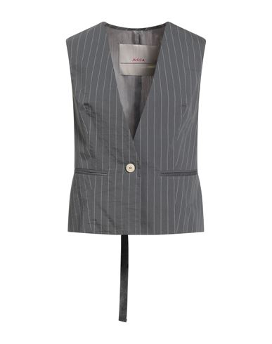 Jucca Woman Tailored Vest Grey Size 8 Cotton, Polyamide