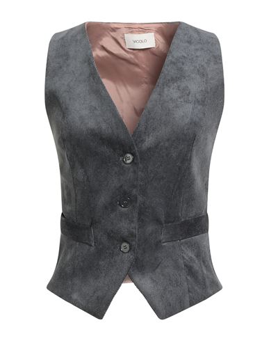 Vicolo Woman Tailored Vest Lead Size Xs Polyester, Nylon, Elastane In Gray