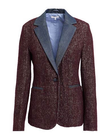 Jacob Cohёn Woman Blazer Burgundy Size 4 Cotton, Wool, Viscose, Polyamide, Elastane