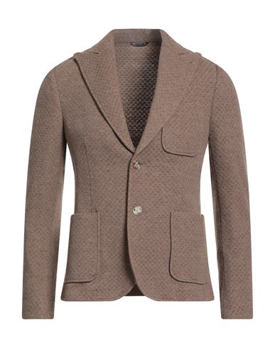 Grey Daniele Alessandrini Man Blazer Sand Size 36 Polyester, Wool, Cotton, Polyamide In Multi