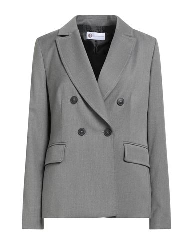 Diana Gallesi Woman Blazer Grey Size 8 Polyester, Viscose, Elastane