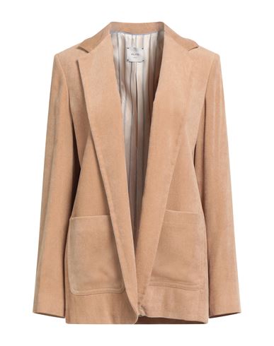 Alysi Woman Blazer Sand Size 8 Viscose, Cotton