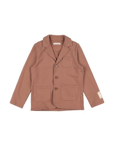 Zhoe & Tobiah Toddler Boy Blazer Light Brown Size 4 Cotton, Elastane In Brown