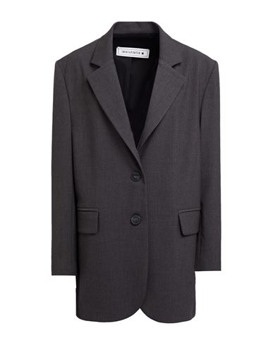 Shirtaporter Woman Blazer Grey Size 12 Polyester, Viscose, Elastane
