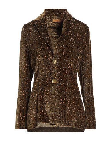 Siyu Woman Blazer Military Green Size 6 Viscose, Silk