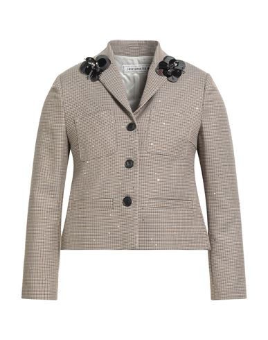 Shirtaporter Woman Blazer Camel Size 8 Polyester, Viscose, Elastane