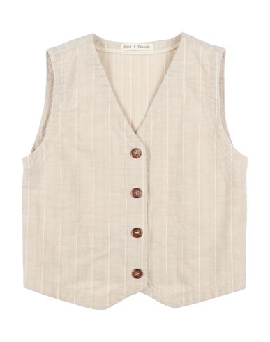 Zhoe & Tobiah Toddler Girl Tailored Vest Beige Size 6 Cotton In Neutral