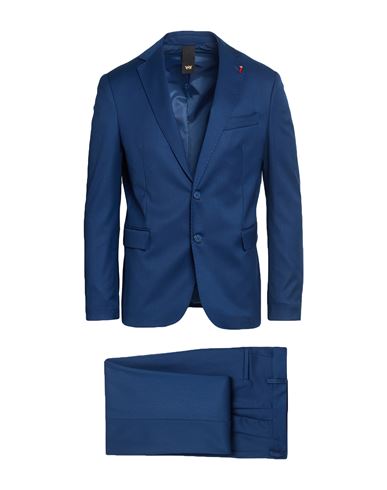 Mulish Man Suit Blue Size 48 Polyester, Viscose, Elastane In Blue