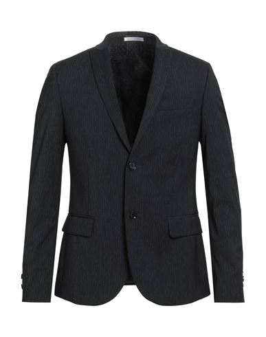 Grey Daniele Alessandrini Man Blazer Midnight Blue Size 40 Wool, Polyester, Viscose, Elastane