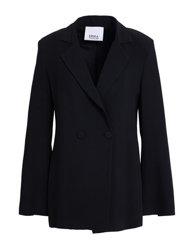 Erika Cavallini Woman Blazer Black Size 4 Viscose, Acetate