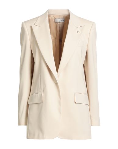 Lardini Woman Blazer Cream Size 10 Cotton, Polyamide, Elastane
