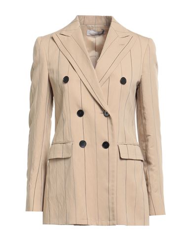 Lardini Woman Blazer Beige Size 12 Viscose, Polyester