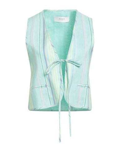 Beatrice B Beatrice .b Woman Tailored Vest Light Green Size 6 Linen, Viscose, Cotton