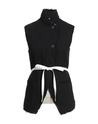 Nostrasantissima Woman Tailored Vest Black Size 4 Wool