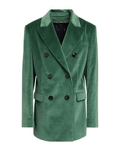 Breras Milano Woman Blazer Green Size 6 Cotton, Elastane