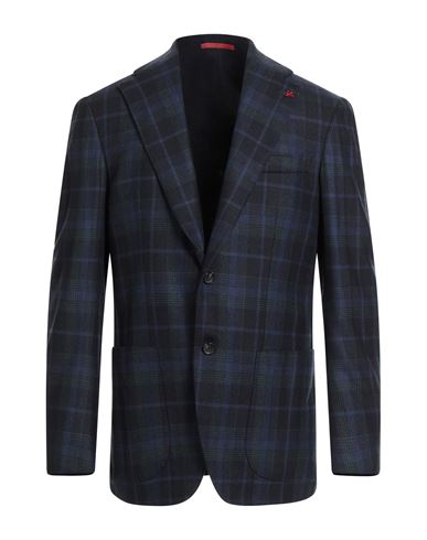 Isaia Man Blazer Midnight Blue Size 44 Wool, Cashmere