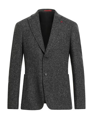 Isaia Man Blazer Charcoal Size 48 Wool
