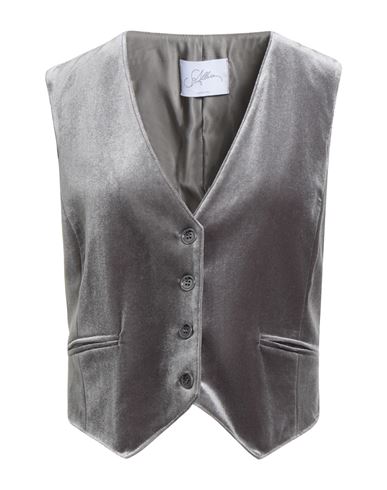 Soallure Woman Tailored Vest Grey Size 6 Polyester, Elastane, Viscose