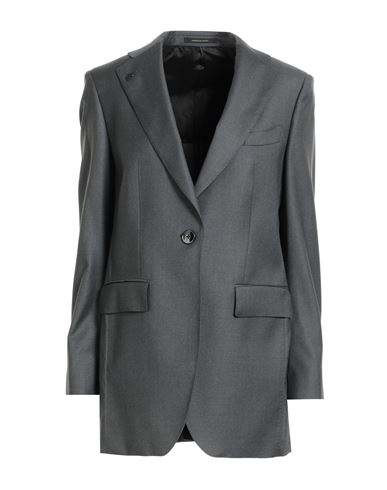 Gabriele Pasini Woman Blazer Charcoal Size 12 Virgin Wool In Gray