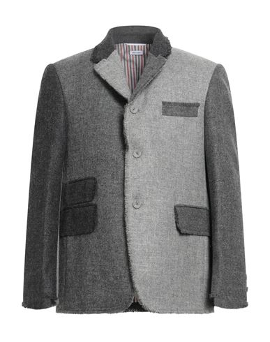 Shop Thom Browne Man Blazer Grey Size 1 Wool