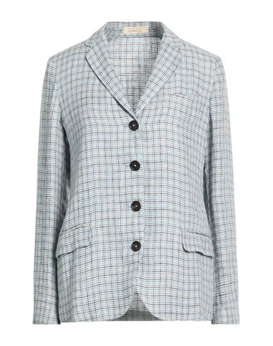 Massimo Alba Woman Blazer Azure Size L Linen In Blue