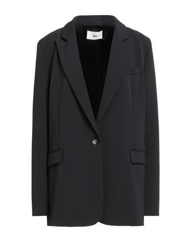 Solotre Woman Blazer Black Size 10 Polyester, Elastane In Black