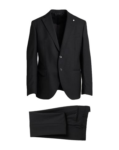 Luigi Bianchi Mantova Man Suit Charcoal Size 44 Wool